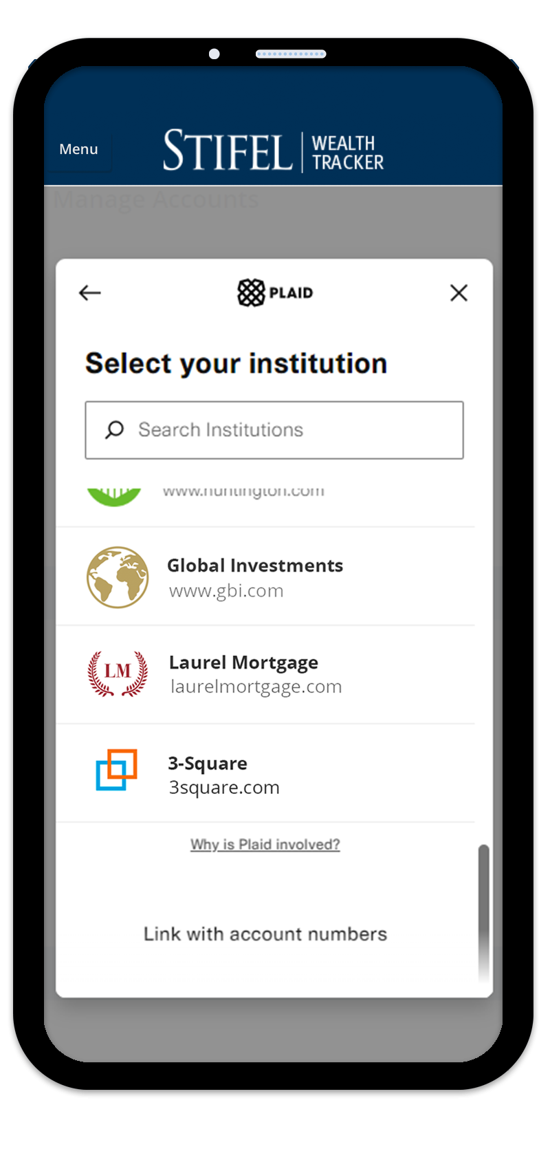Link using account numbers
