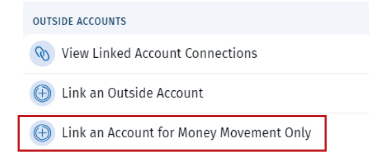 Link an outside institution